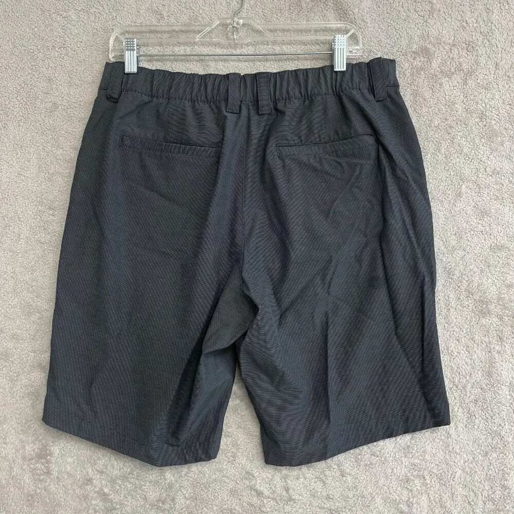 NWOT Banana Republic Men's Size 34 Gray Striped Shorts Polyester Cotton Spandex